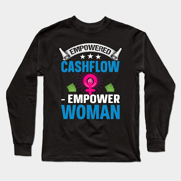 Cashflow Empower Woman Long Sleeve T-Shirt by Cashflow-Fashion 